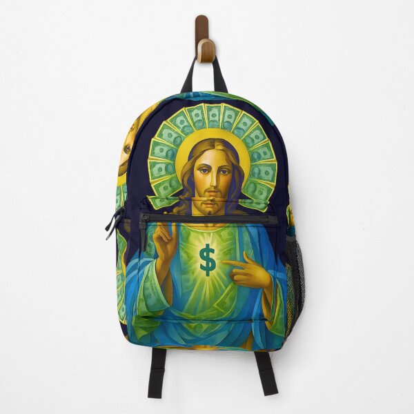 Item preview, Money Worship Parody – Dollar Bill Jesus Satirical Religious Art designed and sold by Atheist-Heaven.