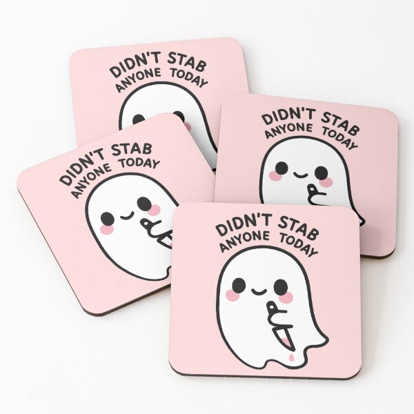 Item preview, Cute Ghost - Didn’t Stab Anyone Today designed and sold by FarieArt.