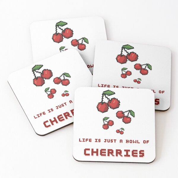 Item preview, Life is just a bowl of cherries Pixel Cherries designed and sold by EmsiPrintVault.