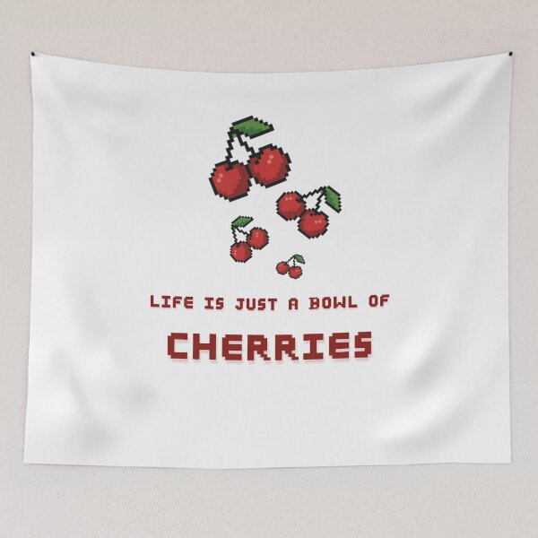 Item preview, Life is just a bowl of cherries Pixel Cherries designed and sold by EmsiPrintVault.