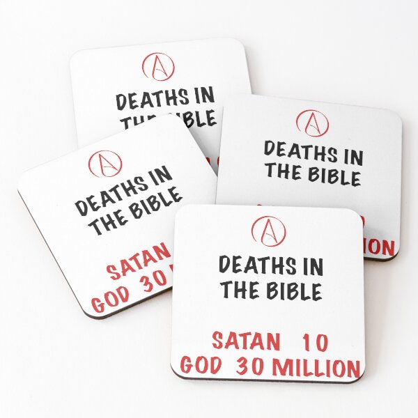 Item preview, Bible Death Count – God vs Satan Atheist Quote Design designed and sold by Atheist-Heaven.