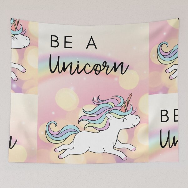Item preview, Be a Unicorn – Magical Rainbow Poster designed and sold by Breaking Shop.