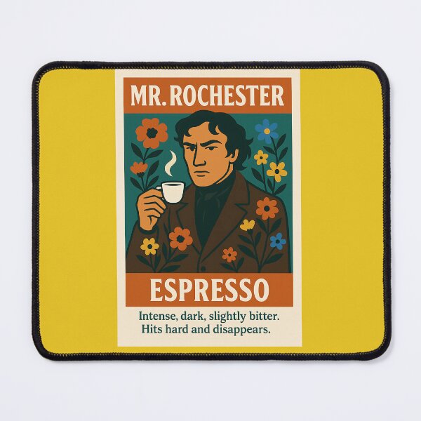Item preview, Mr. Rochester as Espresso – Dark Literary Character Coffee Art designed and sold by GlitchBaby.
