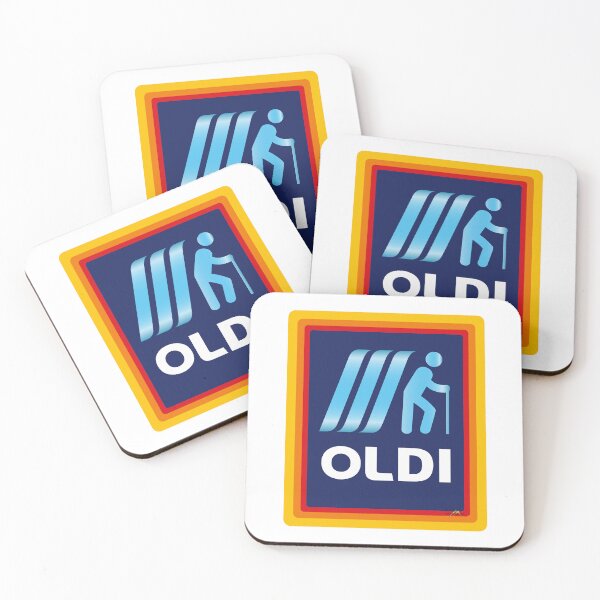 Item preview, Oldi Supermarket parody sticker t-shirt 01 designed and sold by OuterShellUK.
