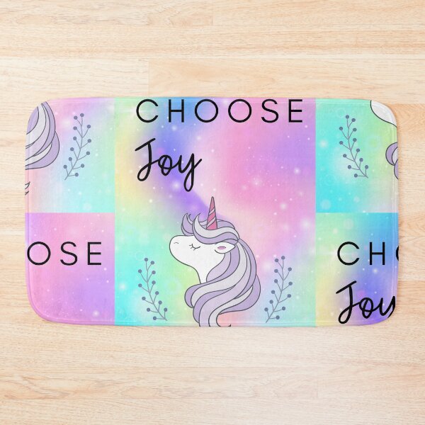 Item preview, Choose Joy – Pastel Unicorn Inspiration Poster designed and sold by Breaking Shop.