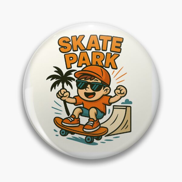 Item preview, Skate Park - Boy on Skateboard Fun Cartoon Design designed and sold by BistreaDesign.