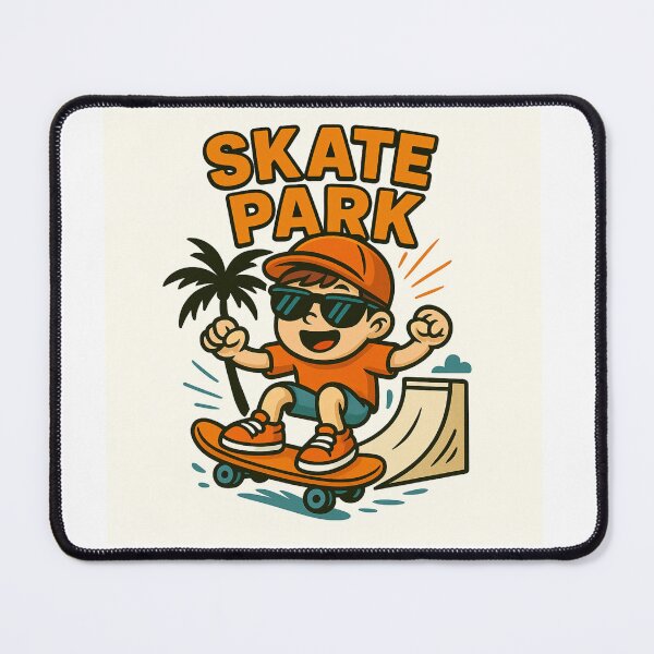 Item preview, Skate Park - Boy on Skateboard Fun Cartoon Design designed and sold by BistreaDesign.
