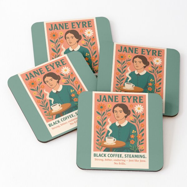 Item preview, Jane Eyre as Black Coffee – Literary Character Drink Poster designed and sold by GlitchBaby.
