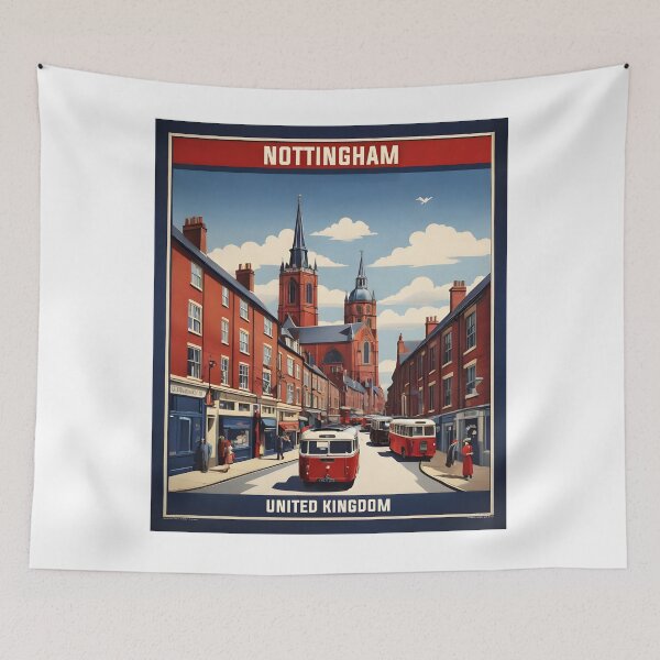 Item preview, Nottingham United Kingdom Vintage Travel Tourism  designed and sold by TravelersGems.