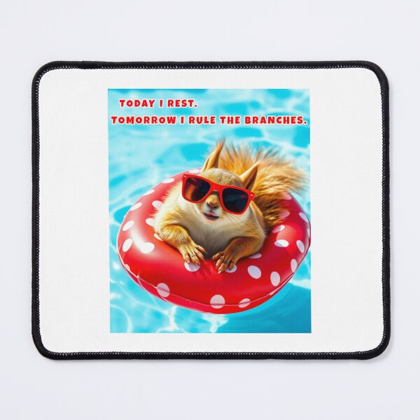 Item preview, Relaxed Squirrel Floating Art – Rest Today, Rule Tomorrow designed and sold by diaza.