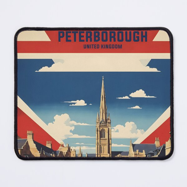 Item preview, Peterborough United Kingdom Vintage Travel Tourism designed and sold by TravelersGems.
