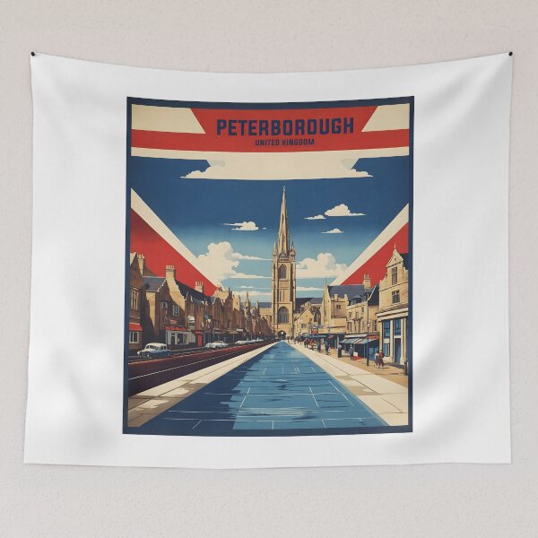 Item preview, Peterborough United Kingdom Vintage Travel Tourism  designed and sold by TravelersGems.