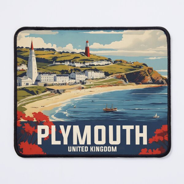 Item preview, Plymouth United Kingdom Vintage Travel Tourism designed and sold by TravelersGems.