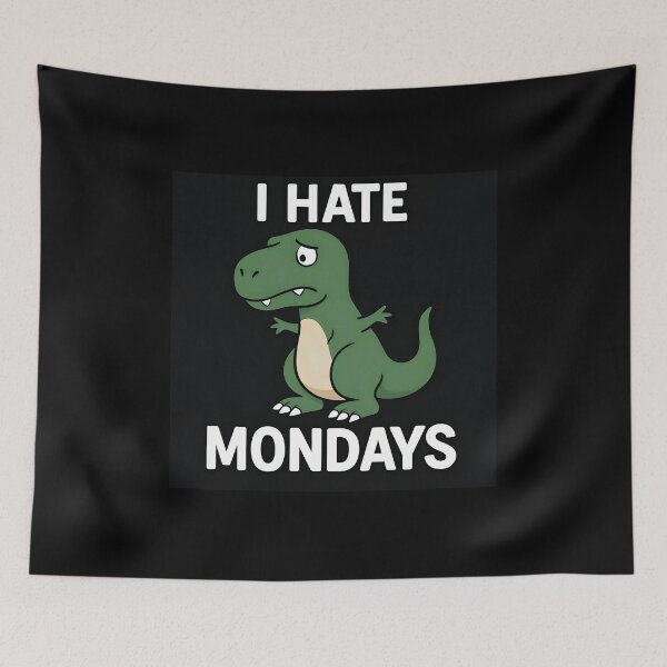 Item preview, Sad T-Rex Monday Quote – Funny Relatable Dinosaur Art designed and sold by Amr Siam.