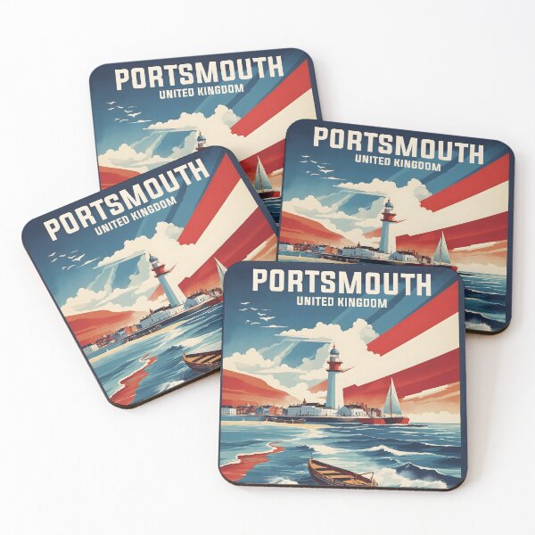 Item preview, Portsmouth United Kingdom Vintage Travel Tourism  designed and sold by TravelersGems.