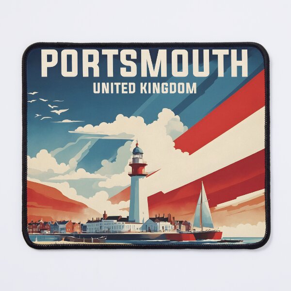 Item preview, Portsmouth United Kingdom Vintage Travel Tourism designed and sold by TravelersGems.