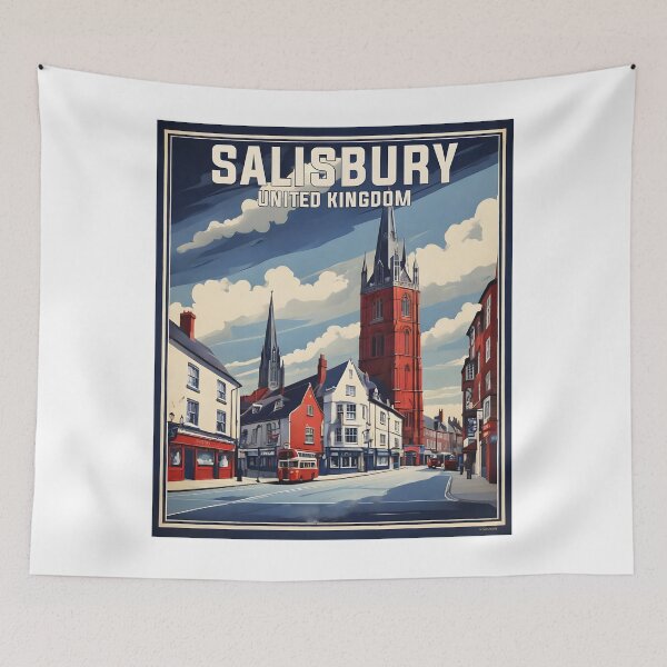 Item preview, Salisbury United Kingdom Vintage Travel Tourism  designed and sold by TravelersGems.