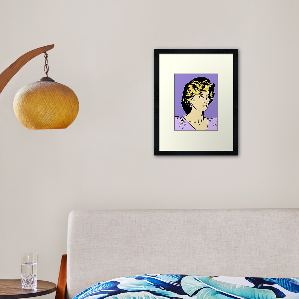 Princess Diana Queen of Hearts Framed Art Print