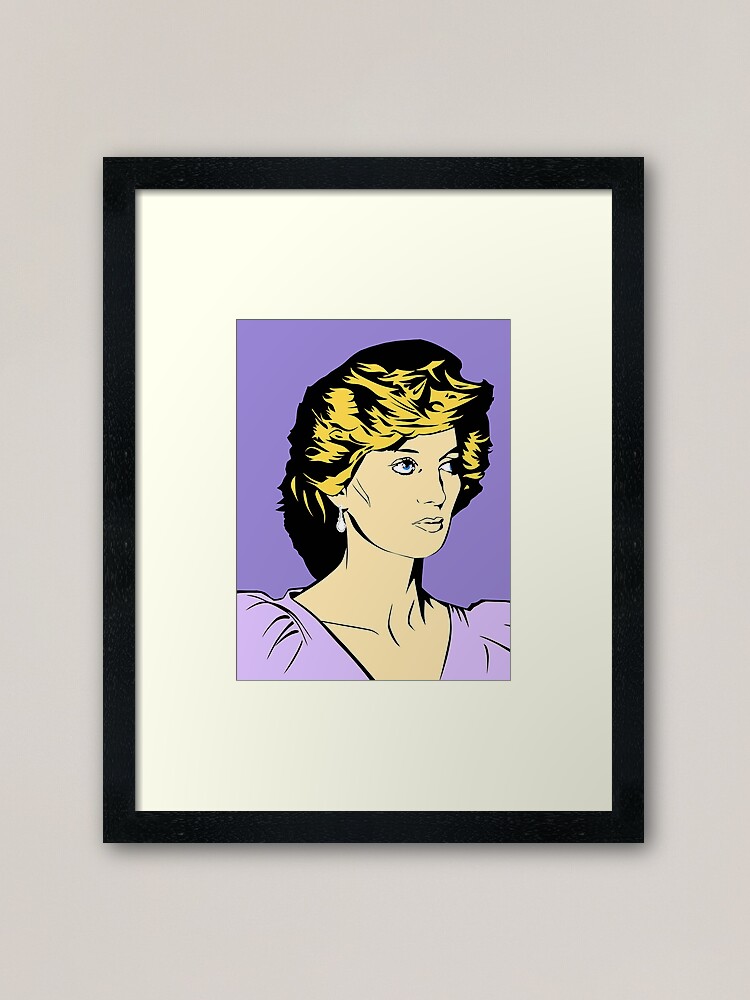 Alternate view of Princess Diana Queen of Hearts Framed Art Print