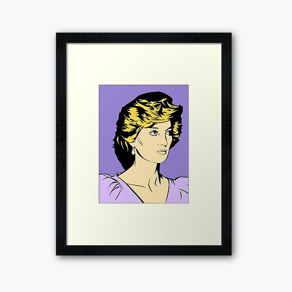 Princess Diana Queen of Hearts Framed Art Print