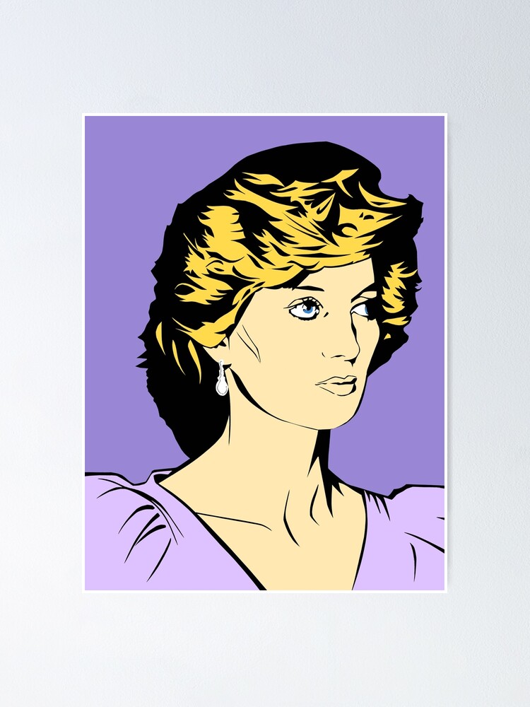 Princess Diana Queen Of Hearts Poster By Richackoon Redbubble Princess Diana Queen Of Hearts Poster By Richackoon Redbubble