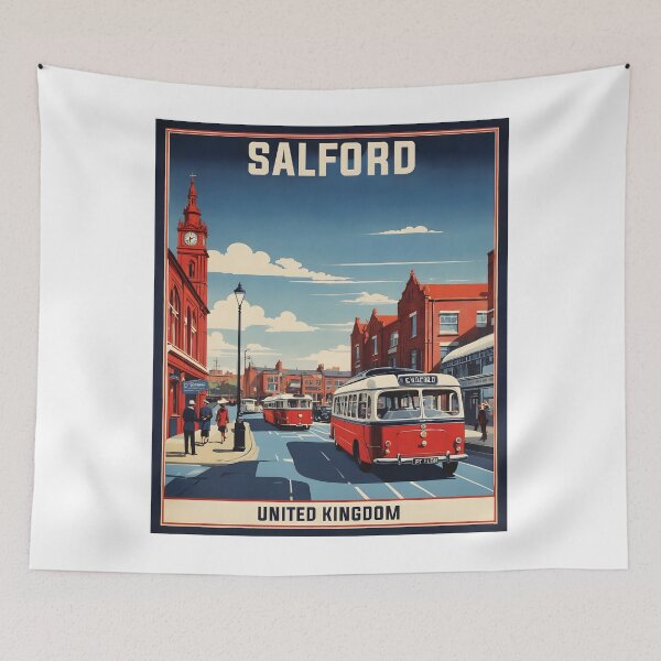 Item preview, Salford United Kingdom Vintage Travel Tourism  designed and sold by TravelersGems.