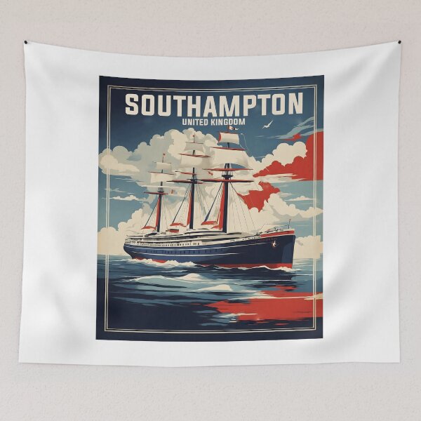 Item preview, Southampton United Kingdom Vintage Travel Tourism  designed and sold by TravelersGems.