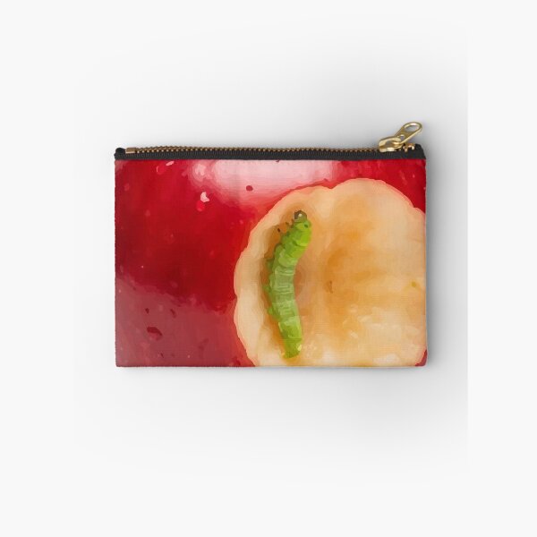 Item preview, Bitten Apple with Green Worm designed and sold by Dailyprintstyle.