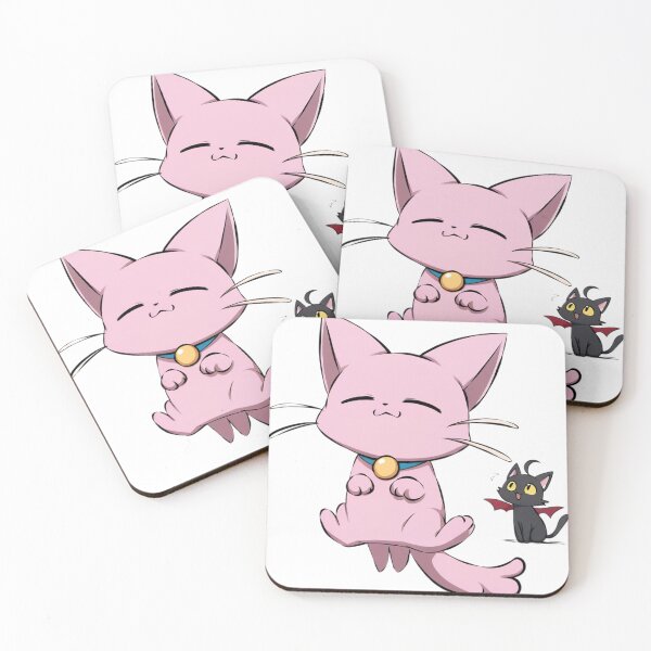 Item preview, Kawaii Floating Pink Cat with Vampire Bat Kitty – Cute Anime Style Design designed and sold by veinmerch.