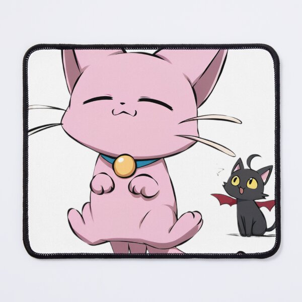 Item preview, Kawaii Floating Pink Cat with Vampire Bat Kitty – Cute Anime Style Design designed and sold by veinmerch.