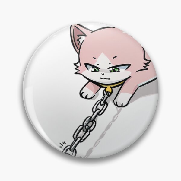 Item preview, Funny Chained Cat Duo – Dominant Pink Kitty & Dramatic Black Cat Design designed and sold by veinmerch.