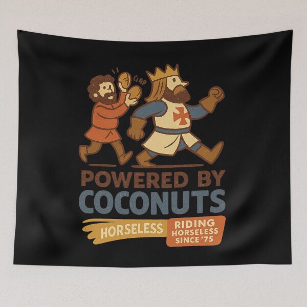 Item preview, Powered by coconuts - Riding Horseless designed and sold by Random-Reality.
