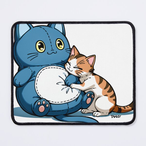 Item preview, Calico Cat Hugging Plushie – Cute Anime Kitty Cuddle Art designed and sold by veinmerch.