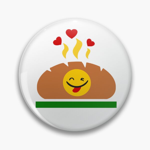Item preview, Smiley Freshly Baked Bread with Tongue Out - Eat and Spread Fun and Love designed and sold by Fantabulous.