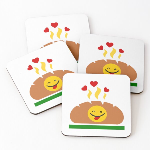 Item preview, Smiley Freshly Baked Bread with Tongue Out - Eat and Spread Fun and Love designed and sold by Fantabulous.