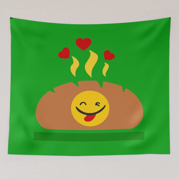 Item preview, Smiley Freshly Baked Bread with Tongue Out - Eat and Spread Fun and Love designed and sold by Fantabulous.