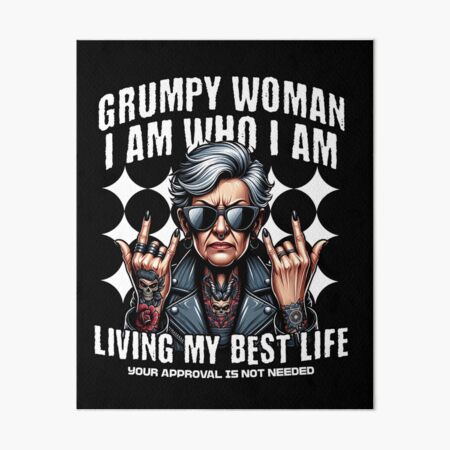 Item preview, Grumpy Woman Living My Best Life designed and sold by LevelUp-GoodVibes.