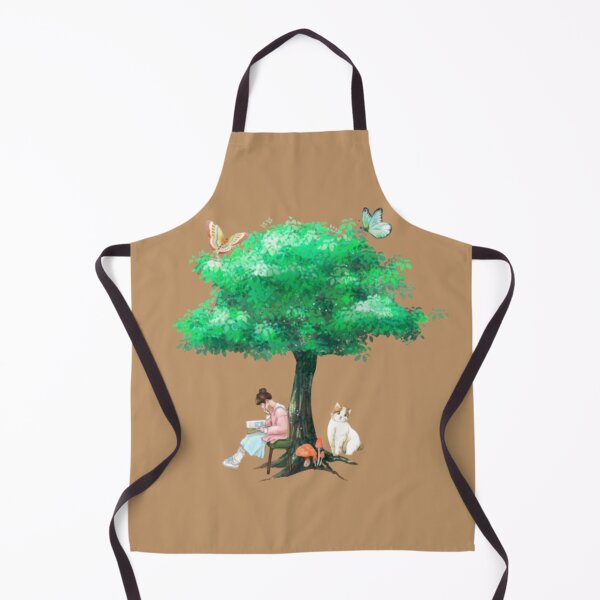 Item preview, Whimsical Nature Storybook Illustration , Reading Under the Whispering Tree . designed and sold by StickAndStyle .