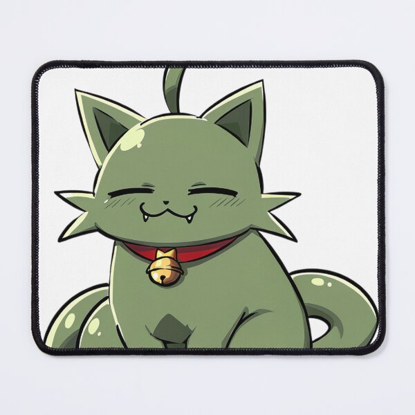 Item preview, Smiling Vampire Cat – Cute Chibi Fang Kitty with Bell Collar designed and sold by veinmerch.