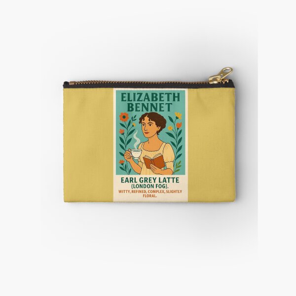 Item preview, Elizabeth Bennet as Earl Grey Latte – Bookish Pride & Prejudice Art designed and sold by GlitchBaby.