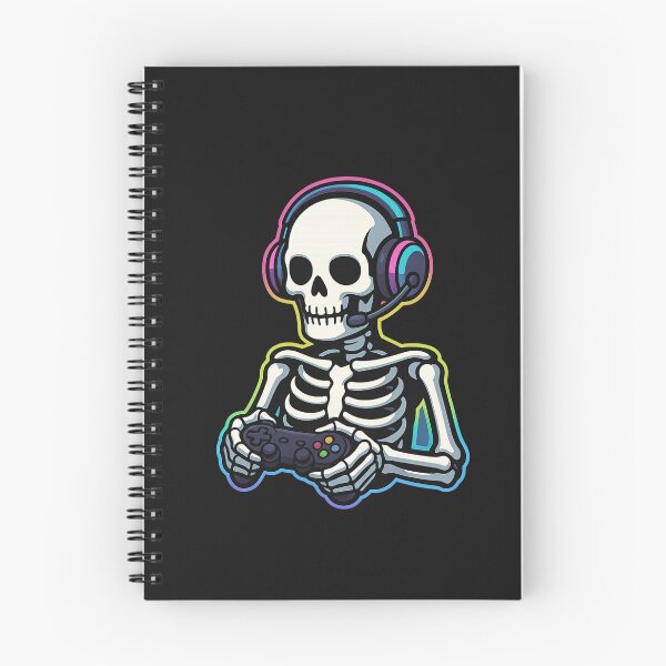 Item preview, Skeleton Gamer with Headphones and Controller | Cool Gaming Skeleton Art designed and sold by ColorSplash123.