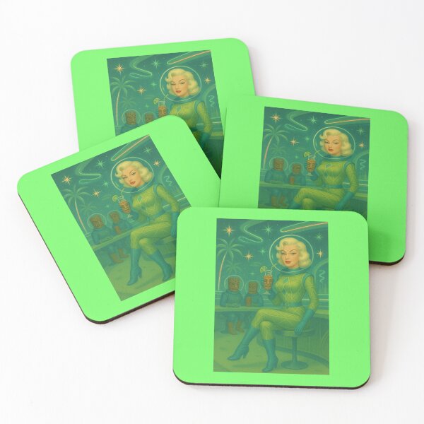 Item preview, Space Tikis and Pinup designed and sold by KitschyMoonbeam.