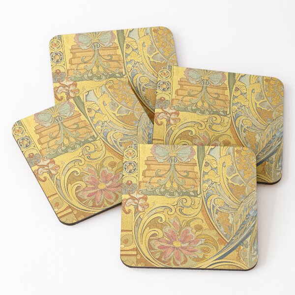 Item preview, Gustav Klimt Flowers Gold designed and sold by maniacfitness.