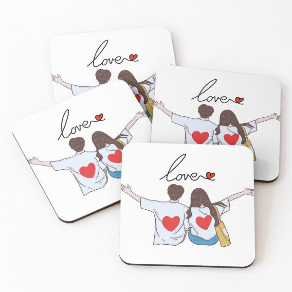 Item preview, Couple Love Hearts , Minimalist Art Print . designed and sold by  StickAndStyle .
