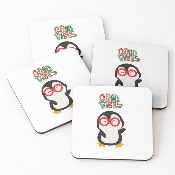 Item preview, Geeky Penguin Good Vibes Cartoon . designed and sold by  StickAndStyle .