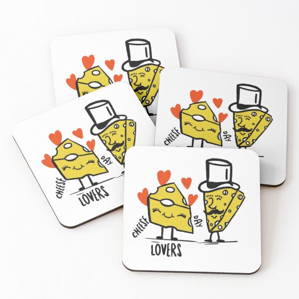 Item preview, Whimsical Cheese Lovers Couple Art . designed and sold by  StickAndStyle .