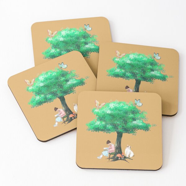 Item preview, Whimsical Nature Storybook Illustration , Reading Under the Whispering Tree . designed and sold by  StickAndStyle .