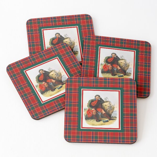 Item preview, Clan Munro Vintage Portrait Tartan Border designed and sold by plaidwerx.