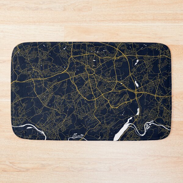 Item preview, Bochum City Map of Germany - Gold Art Deco designed and sold by deMAP.