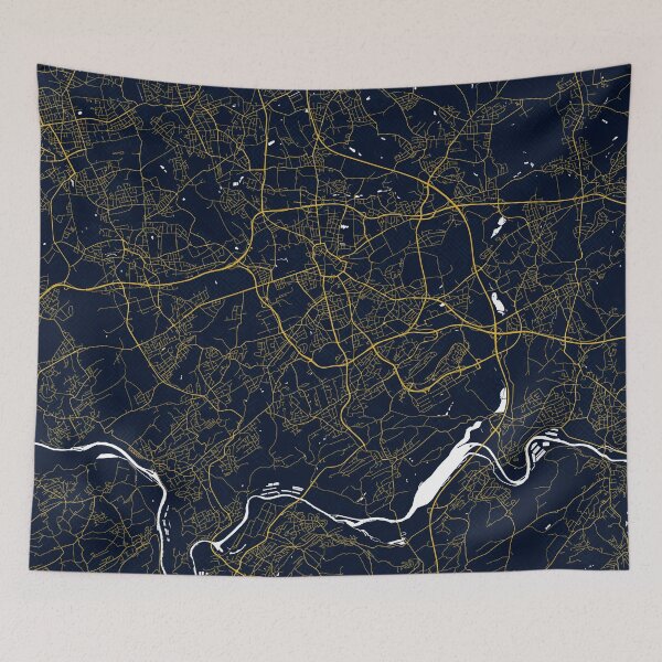 Item preview, Bochum City Map of Germany - Gold Art Deco designed and sold by deMAP.